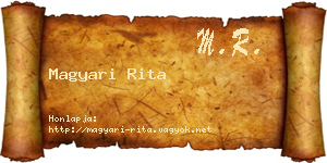 Magyari Rita névjegykártya