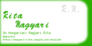 rita magyari business card